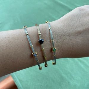 Colorful Whimsy: Triple Strand Gem Bracelet - Embrace Fun and Casual Chic! 🌈💫